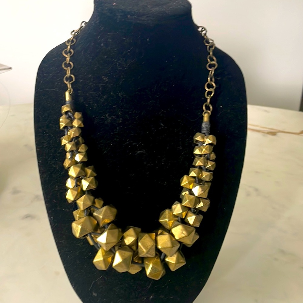 Gold statement necklace